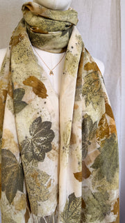 Leaves Nube - Shawl Organic Cotton